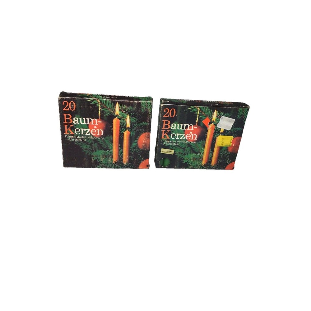 Vtg. Baum Keeze’n Chime Candles 4”,2 Pkg,Red&Green